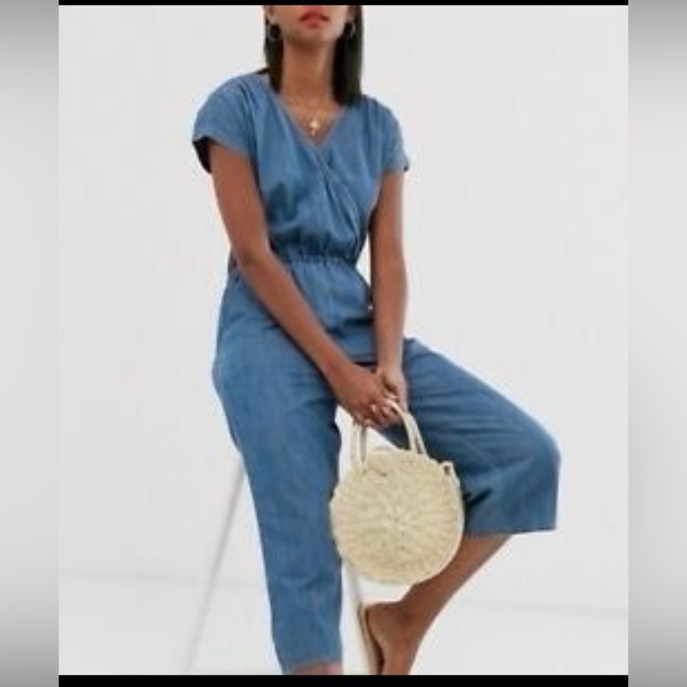 J. Crew Mercantile Denim Blue Jumpsuit - Picture 2 of 8